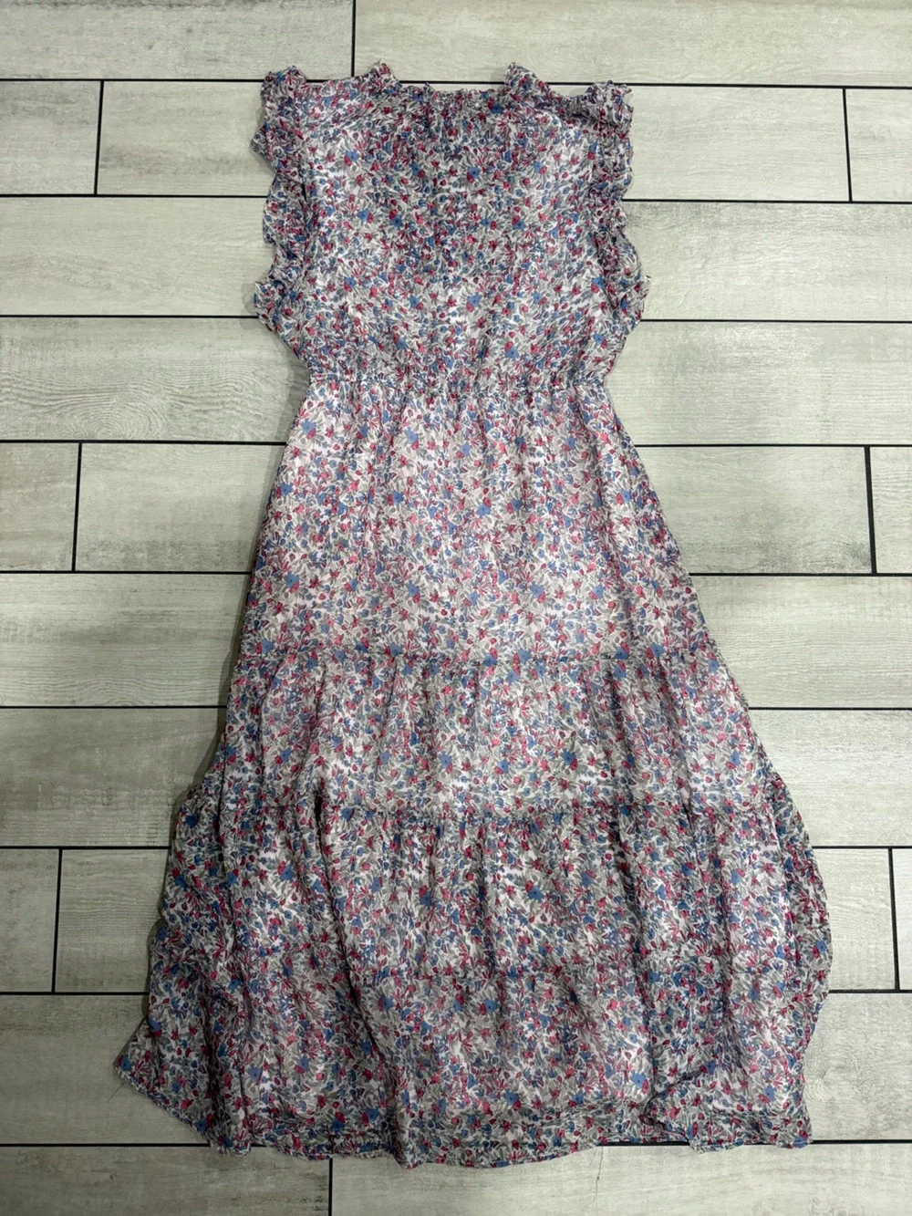 Steve Madden Floral Maxi Skirt in Blue and Pink